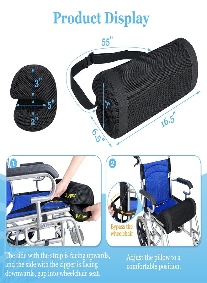 Mistuki Wheel Chair Cushions for Seniors Pommel Wedge Wheelchair Seat Belt to Prevent Forward Sliding Transport Chair Safety Strap Dementia Patient Leg Support Improves Positioning Harness Cushion - Image 2