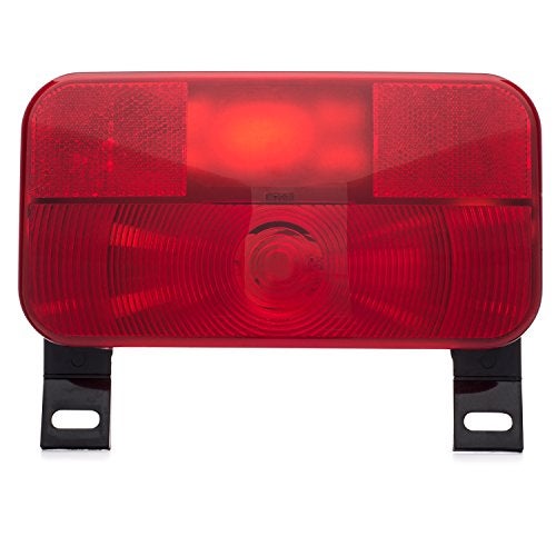 Lumitronics Red Surface Mount Light, License Bracket and License Light, Stop/Turn/Tail for RV, Trailer, Camper, 5th Wheel, Motorhome (Black) - Image 2