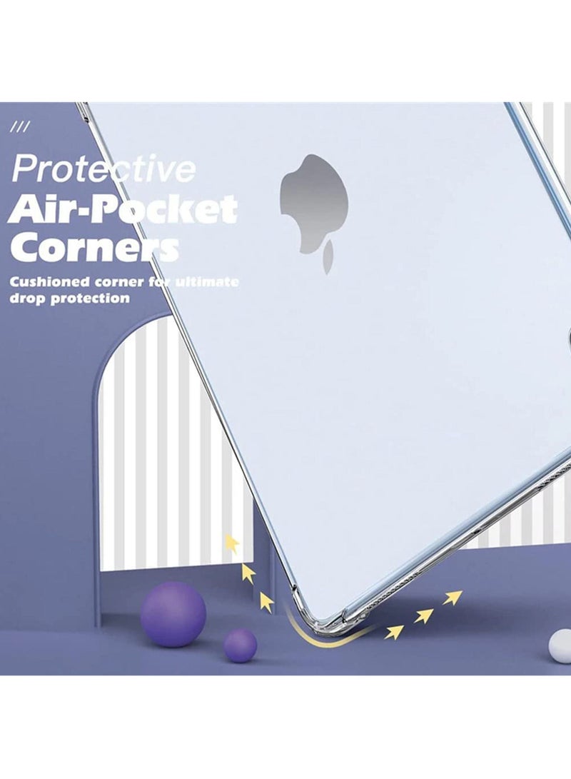 Rock Pow Case for iPad Air 11-Inch M2 (2024), iPad Air 5/4 (2022/2020 5th/4th Generation 10.9-Inch) with Pencil Holder Clear Case TPU Soft Anti –Fall Anti -Collision - Image 4