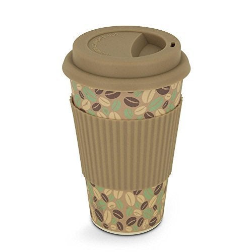 Freelance Bamboo Fibre Eco Travel Mug, 400ml, Coffee Color - Coffee Mugs with Silicon Lid & Sleeve - Eco-Friendly Sustainable Bamboo Fiber Cup for Hot/Cold Drinks - Ideal for Travel, Office, Home Use - Image 2