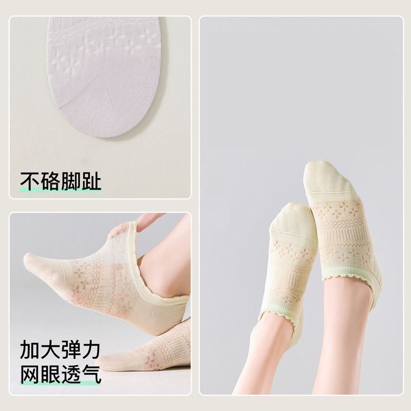 Women's Lace Ankle Socks Breathable Non-slip - Image 4