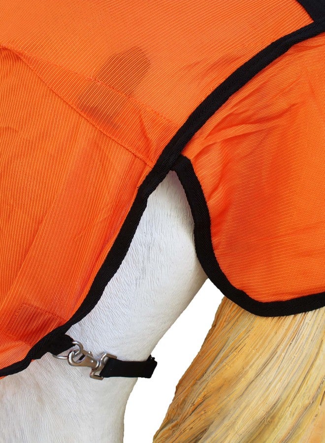 Challenger 60" Horse Mesh Summer FlySheet Spring Airflow Orange 7309 - Image 5