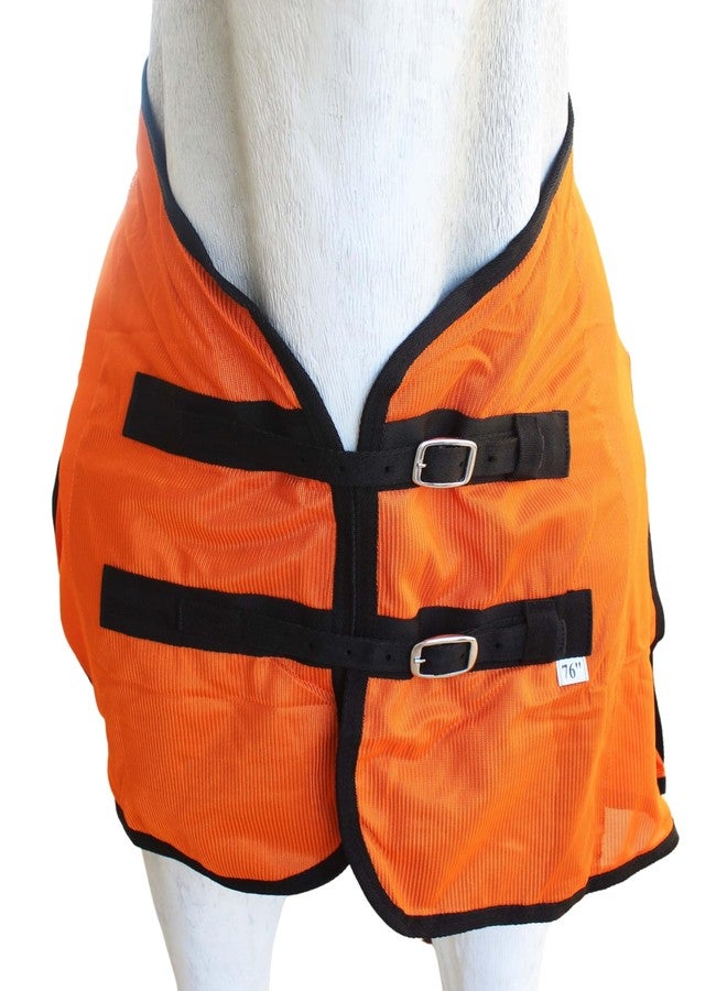 Challenger 60" Horse Mesh Summer FlySheet Spring Airflow Orange 7309 - Image 2