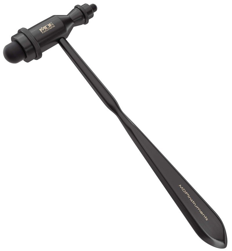 MDF Instruments, Tromner Neurological Reflex Hammer with Pointed Tip Handle for Cutaneous and Superficial Responses - Free-Parts-for-Life (MDF555) (All Black (Blackout)) - Image 1