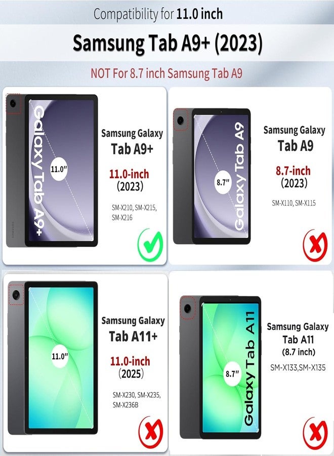 CACOE Case for Samsung Galaxy A9+ Plus Tablet case with Screen Protector 11 inch 2023 - Full Protective Case for Galaxy Tab A9+ Plus, Ultra Thin Cover with Stand, Black - Image 2