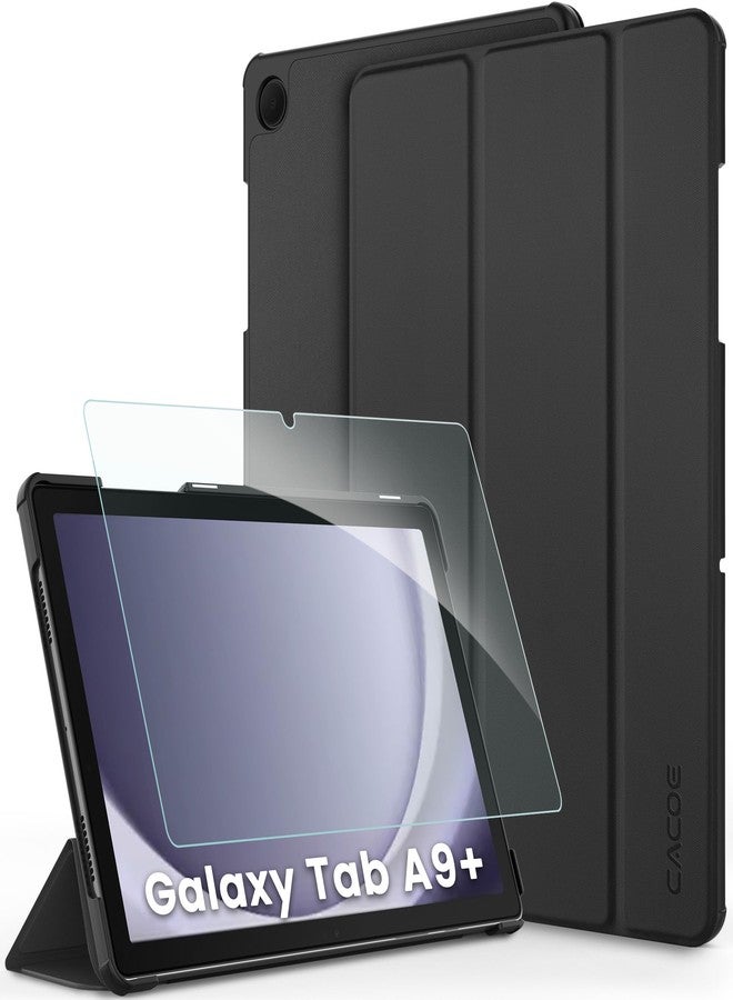CACOE Case for Samsung Galaxy A9+ Plus Tablet case with Screen Protector 11 inch 2023 - Full Protective Case for Galaxy Tab A9+ Plus, Ultra Thin Cover with Stand, Black - Image 1