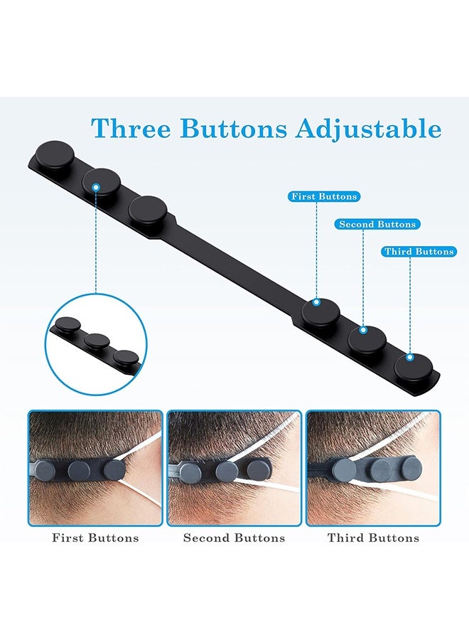 5 Pcs Mask Holder Mask Strap Extender Masks Ear Saver Adjustable Face Mask Extension Hook Protectors Ear Pain Relieved Anti-Tightening Anti-Slip Buckle for Kids Adults Silicone Mask Accessories - Image 4