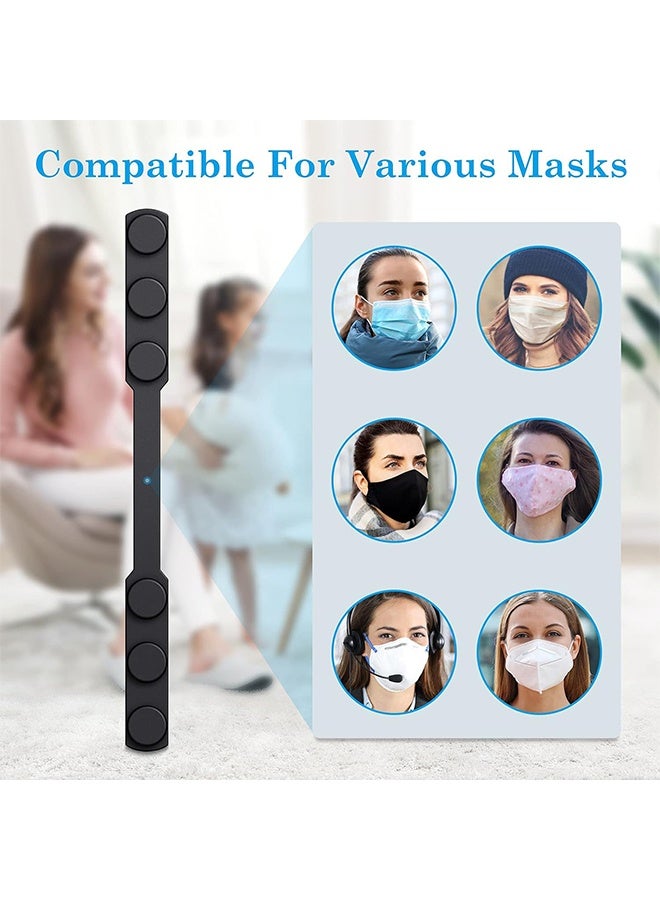 5 Pcs Mask Holder Mask Strap Extender Masks Ear Saver Adjustable Face Mask Extension Hook Protectors Ear Pain Relieved Anti-Tightening Anti-Slip Buckle for Kids Adults Silicone Mask Accessories - Image 3