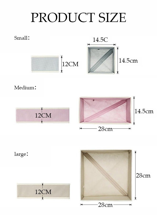 DUNISO 6 Pcs Clothes Storage Box Set，Foldable Wardrobe Organizer, Drawer Organizer，Moisture and Mold Prevention，Sturdy and Durable，for Organizing Clothing Jeans Toys Book Shelves Closet Wardrobe，Three Sizes - Image 2