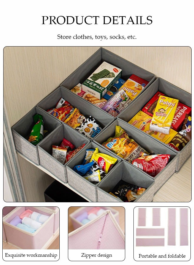 DUNISO 6 Pcs Clothes Storage Box Set，Foldable Wardrobe Organizer, Drawer Organizer，Moisture and Mold Prevention，Sturdy and Durable，for Organizing Clothing Jeans Toys Book Shelves Closet Wardrobe，Three Sizes - Image 4