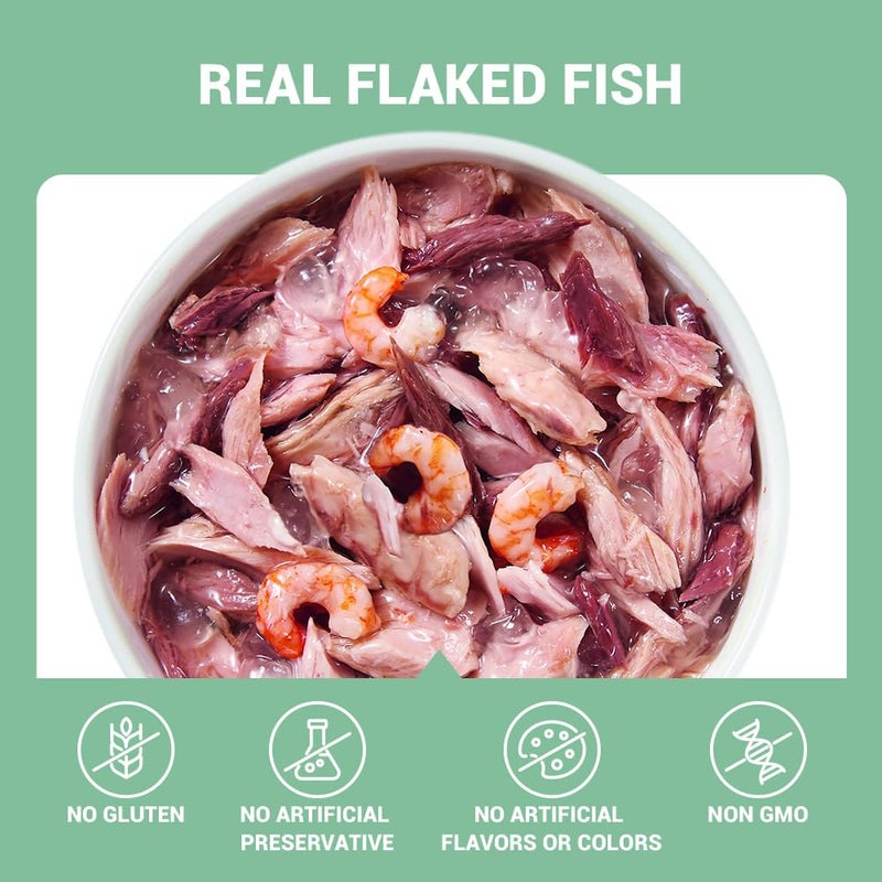 Schesir Tuna in Jelly with Shrimp - 85g Natural Wet Cat Food Real Tuna & Shrimp High Protein & Omega-3 Rich Adult Cat Food Supports Skin, Coat, Digestion & Immunity (Pack of 5) - Image 3