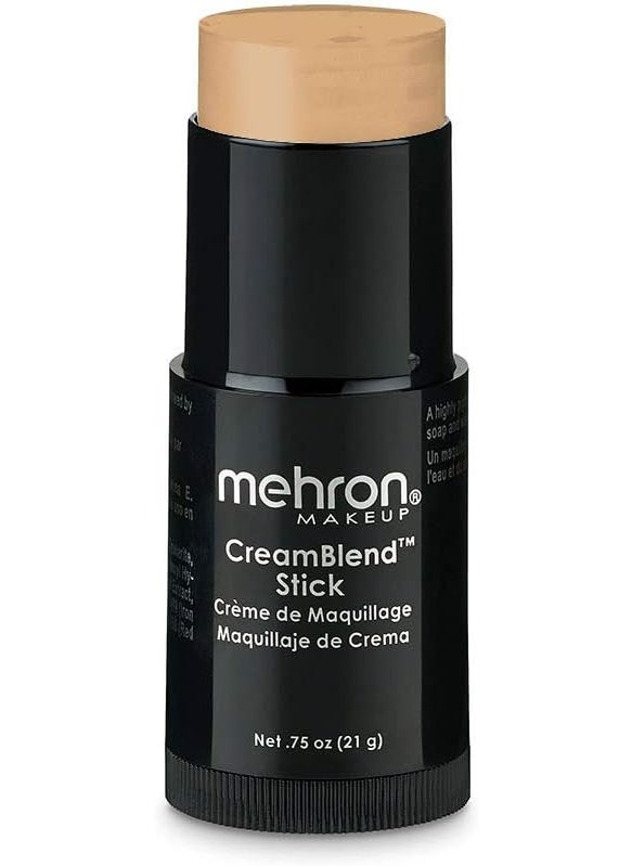 mehron - Mehron Makeup CreamBlend Stick | Face Paint, Body Paint, & Foundation Cream Makeup | Body Paint Stick Perfect for Halloween Makeup (Ivory Bisque) - Image 1