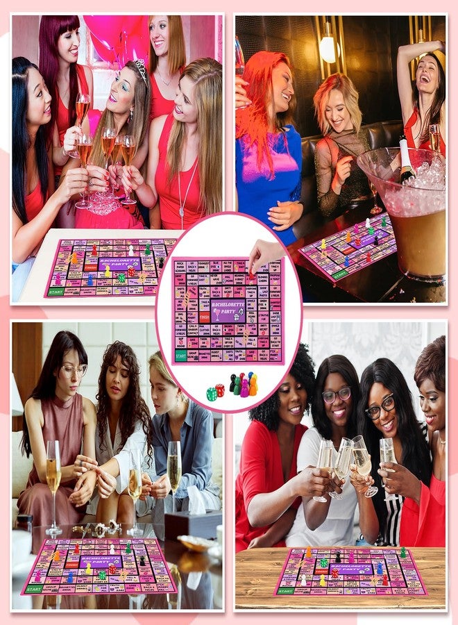 Fofeadm Bachelorette Party Drinking Games for Adults, Rubber Mat Drinking Board Game, Funny Party Interactive Drinking Games for Girls Night, Bachelorette Party, Age 21+, 2-8 Players - Image 4