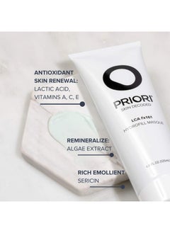 PRIORI Skincare Hydrofill Face Mask For Intense Hydration Aha Lactic Acid Caffeine Vitamin C E A Fragrance Free Skincare Treatment Dermatologist Tested Overnight Sleeping Facial 4 Fl Oz  - Image 3