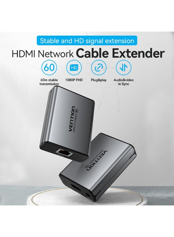 VENTION HDMI Network Cable Extender 50M Gray Aluminum Alloy Type Model # AKGH0-UK - Image 2