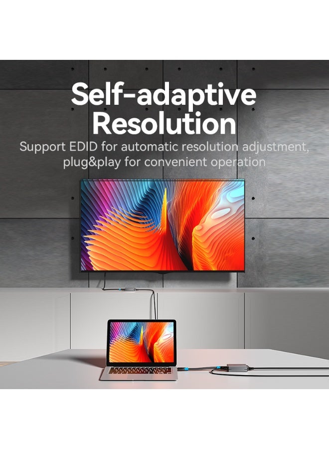 VENTION HDMI Network Cable Extender 50M Gray Aluminum Alloy Type Model # AKGH0-UK - Image 3