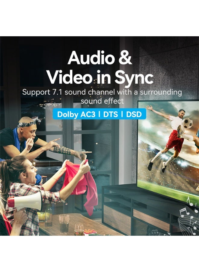 VENTION HDMI Network Cable Extender 50M Gray Aluminum Alloy Type Model # AKGH0-UK - Image 5