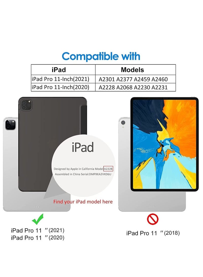 iPad Pro 11 (2021) Case, Ultra Slim Smart Case Trifold Stand Slim Lightweight with Auto Sleep Case For iPad Pro 11 (2021) A2301 / A2459 / A2460 - Image 3