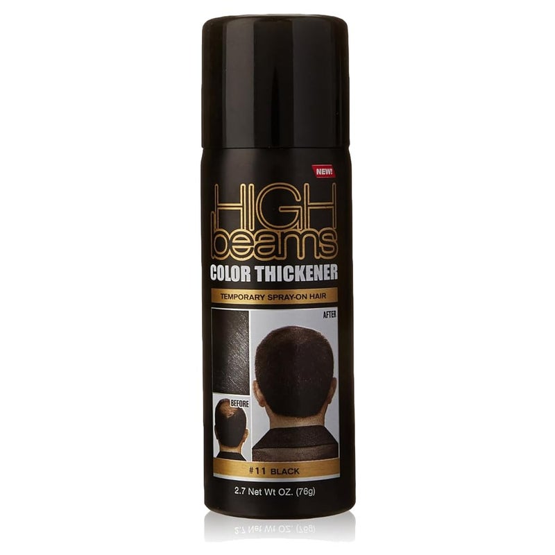 High Beams Color Thickener Temporary Spray-On Hair - Black 2.7 oz (3 pack) - Image 2