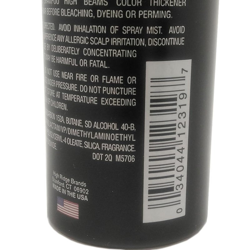 High Beams Color Thickener Temporary Spray-On Hair - Black 2.7 oz (3 pack) - Image 5