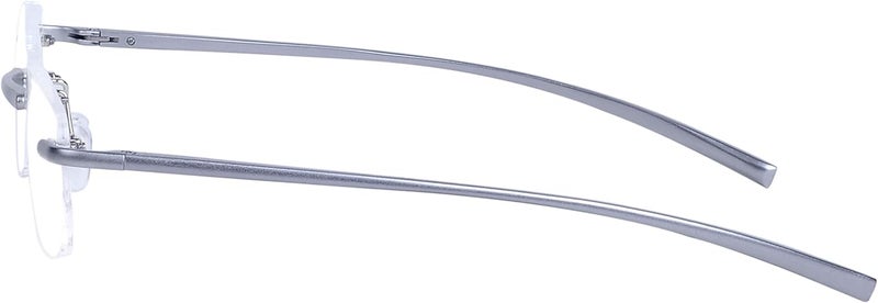 JoXiGo 2Pack Rimless Reading Glasses Mens Womens Rectangular Spring Hinge Lightweight Glasses Strap - Image 4