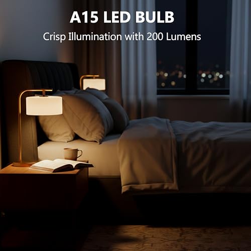 Maelsrlg 25 Watt Light Bulbs Soft White 2700K, Dimmable, 2W 200 Lumen LED Bulb, E26 Medium Base, 120V, A15 Frosted, Pack of 6 - Image 3