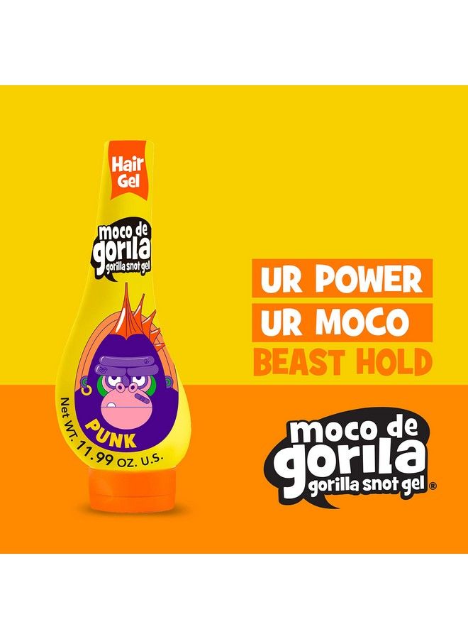 Moco de Gorila جل تصفيف الشعر بانك إعادة تنشيط بالماء ثبات طويل الأمد 3 عبوات سعة 11.99 أونصة لكل منها 3 زجاجات قابلة للعصر. - Image 5