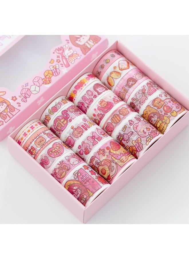 Bluejw - Roll Hand Account Tape Full Set Of Net Red Hand Account Stickers And Paper Film Suit Color Cute Children High Color Value - Image 1