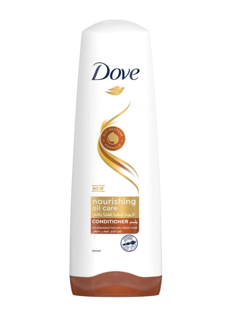 بلسم دوف للشعر المجعد والجاف، عناية زيتية مغذية، عناية مغذية لشعر أكثر نعومة بنسبة تصل إلى 100%، 350 مل