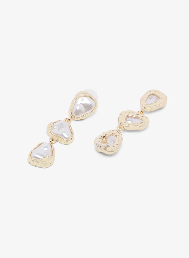 ELLA Resin Detail Drop Down Earrings