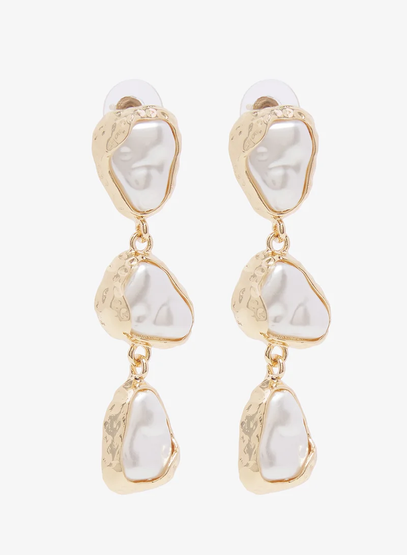 ELLA Resin Detail Drop Down Earrings