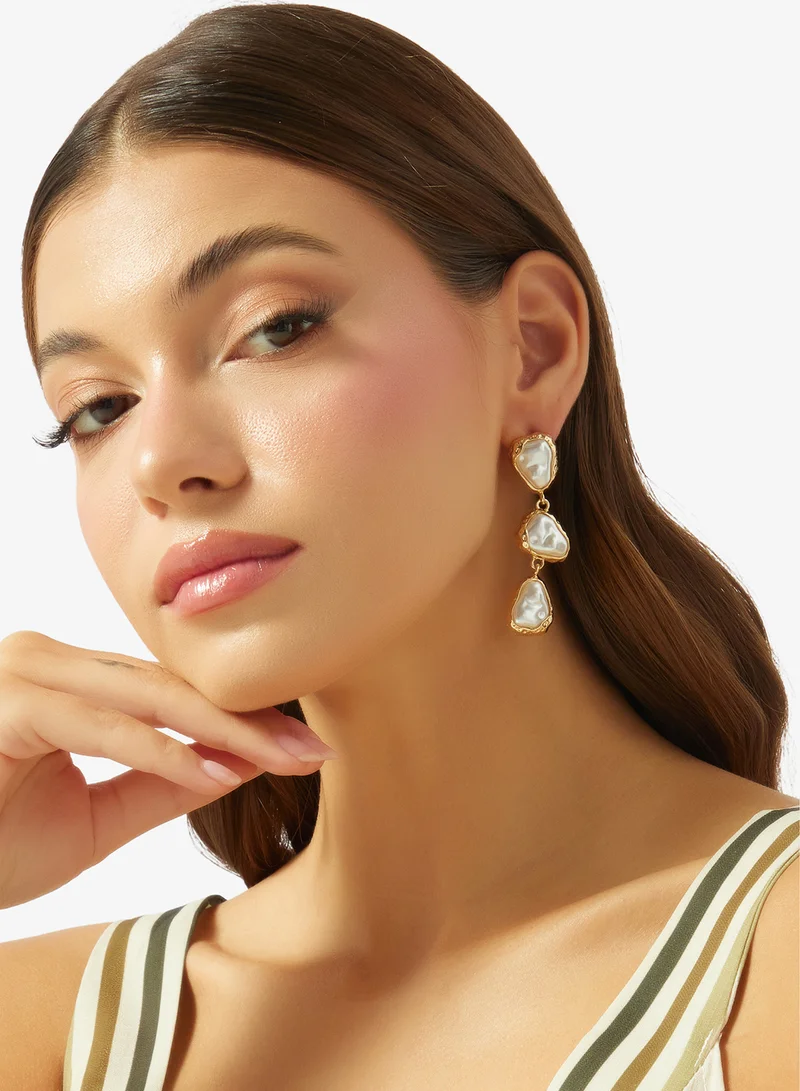 Ella  Resin Detail Drop Down Earrings for Women | Best Price UAE