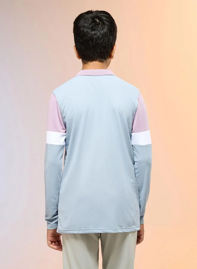 Technosport  Boys Slim Fit Color Block Polo T-Shirt for Men | Best Price UAE