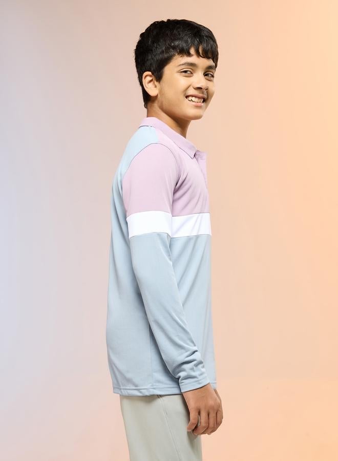 Technosport Boys Slim Fit Color Block Polo T-Shirt - Image 2