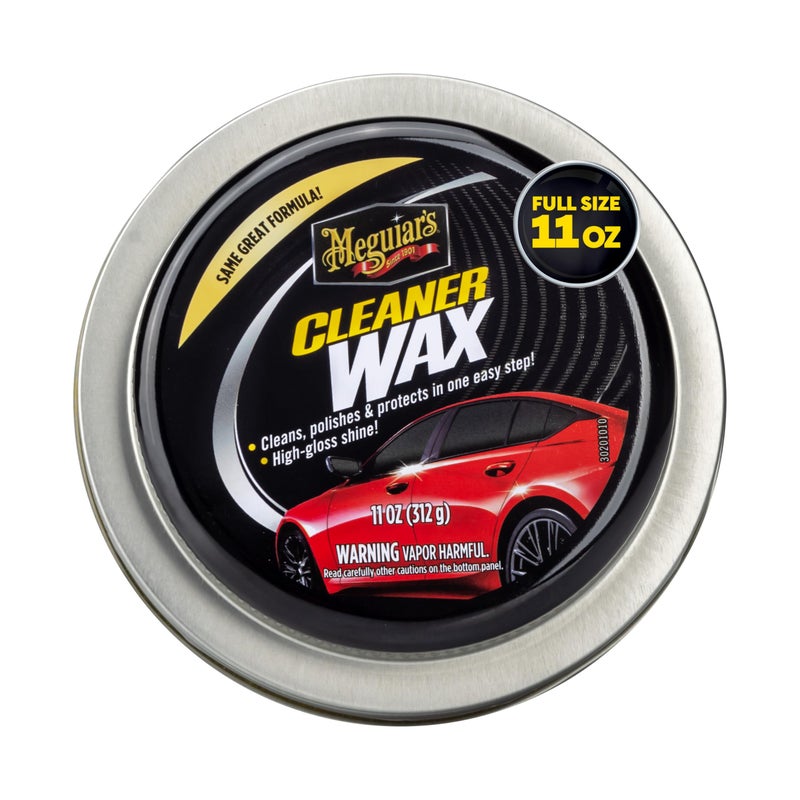 Meguiar's Cleaner Wax, Easy-to-Use Paste Wax that Removes Light Defects, Protects Single Stage Paint/Clear Coat, and Leaves a Glossy Shine in One Step, 11 Oz - Image 1