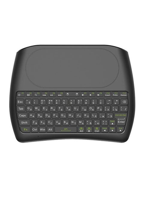 Wireless Keyboard Remote Control With Touchpad For Smart Tv Black
