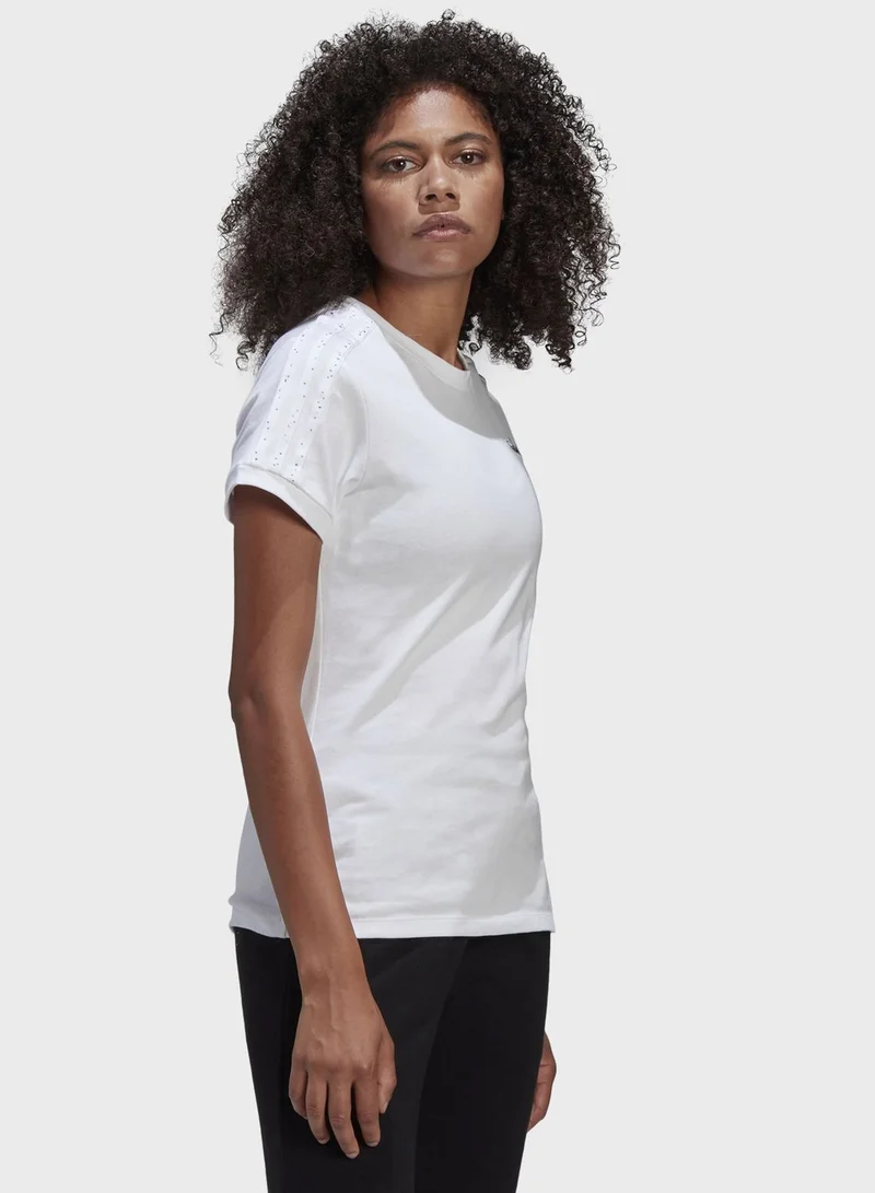 adidas Originals 3 Stripe Logo T-Shirt