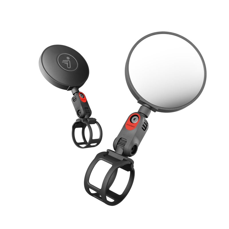 SEGWAY مرآة الرؤية الخلفية الكهربائية لسكوتر سيجواي تناسب جميع سكوترات سيجواي باستثناء Air T15 2 قطع باللون الأسود قابلة للتعديل برؤية واسعة وسهلة التركيب - Image 2
