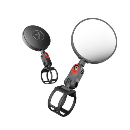 SEGWAY مرآة الرؤية الخلفية الكهربائية لسكوتر سيجواي تناسب جميع سكوترات سيجواي باستثناء Air T15 2 قطع باللون الأسود قابلة للتعديل برؤية واسعة وسهلة التركيب - Image 1