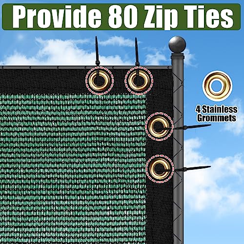 BADAO Green 4FT X 50FT Outdoor Privacy Screen Fence & Mesh Shade Net Cover, Ideal for Garden and Backyard - Enhances Privacy for Fencing & Chain Link, Perfect for Patio Privacy Wall, Slats，Freestanding - Image 3