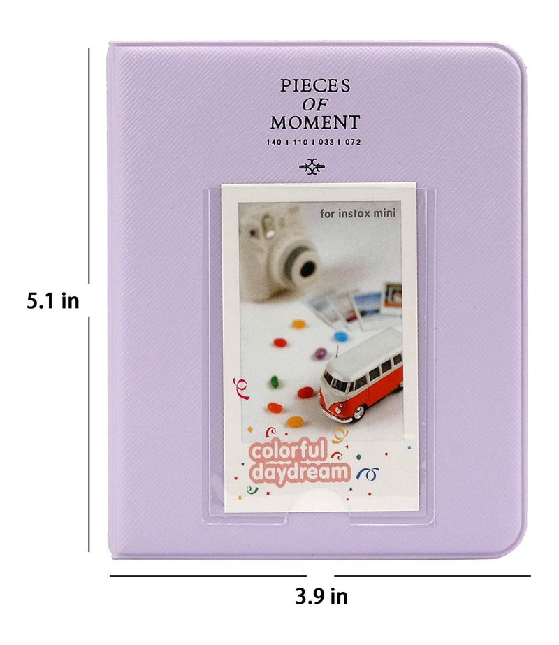 Stela [In-stax Mini 64 page Photo Album] Pieces of Moment Book Album Compatible for Films of Fujiflm In-stax Mini 7s 8 8+ 9 25 26 50s 70 90 10 11 30 55 20 50 7 LiPlay & Hello kitty (Lilac Purple) - Image 2