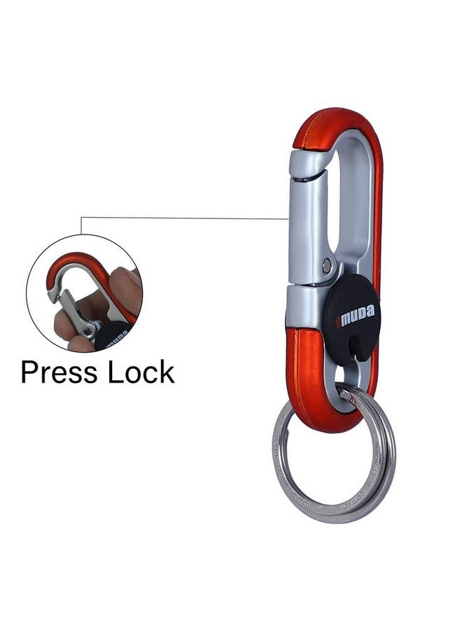 Omuda Premium and Stylish Hook Locking Metal Key Chain for Men & Women & for Gift (M- 3746 Orange) - Image 2