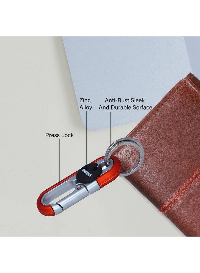 Omuda Premium and Stylish Hook Locking Metal Key Chain for Men & Women & for Gift (M- 3746 Orange) - Image 3