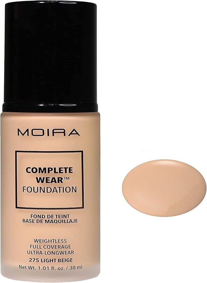 Moira Complete Wear Foundation (275, Light Beige)