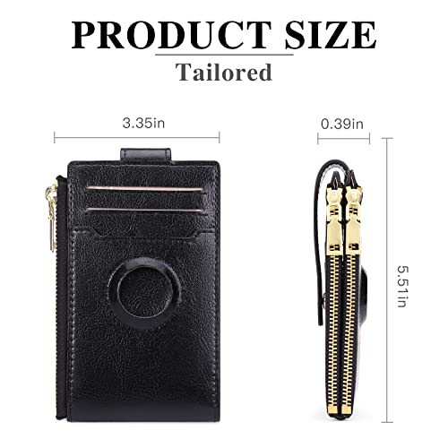 FALAN MULE Air-tag Womens Wallet Genuine Leahter Bifold Credit Card Holder with Built-in Integrated Case - Image 5
