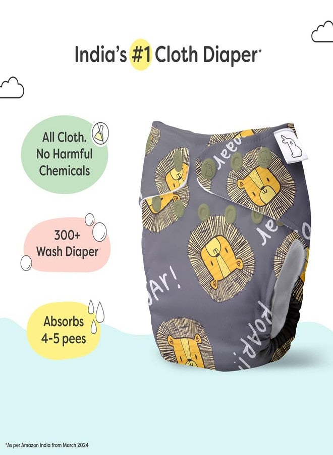 SuperBottoms Freesize UNO Cloth Diapers for Babies 3M - 3Y l With DryFeel Magic Pad l Washable & Reusable Diaper l Absorbs 4-5 pees - Image 2