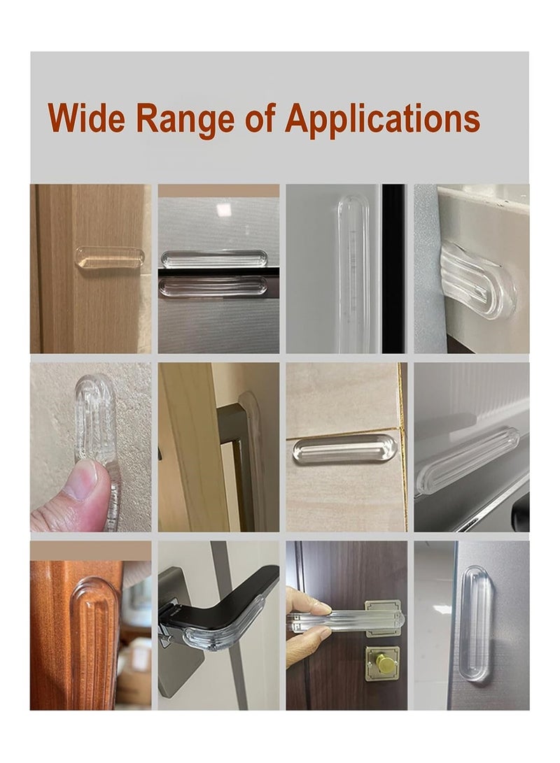 Excefore Clear Furniture Bumpers 4 Pack Rubber Bumper Strip for Chairs to Protect Walls Self Adhesive Shower Door Bumpers for Cabinet Door Car Door Drawer Toilet Lid - Image 5