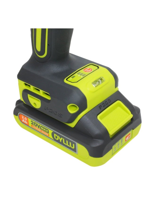 DYLLU 20V Cordless Brushless Impact Wrench, 330Nm High Torque, 2×2.0Ah Batteries with Case - Image 5