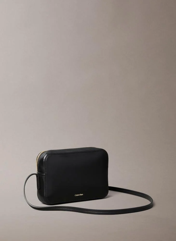 Calvin Klein Black Logo Detail Zip Through Crossbody for Women | Best Price UAE