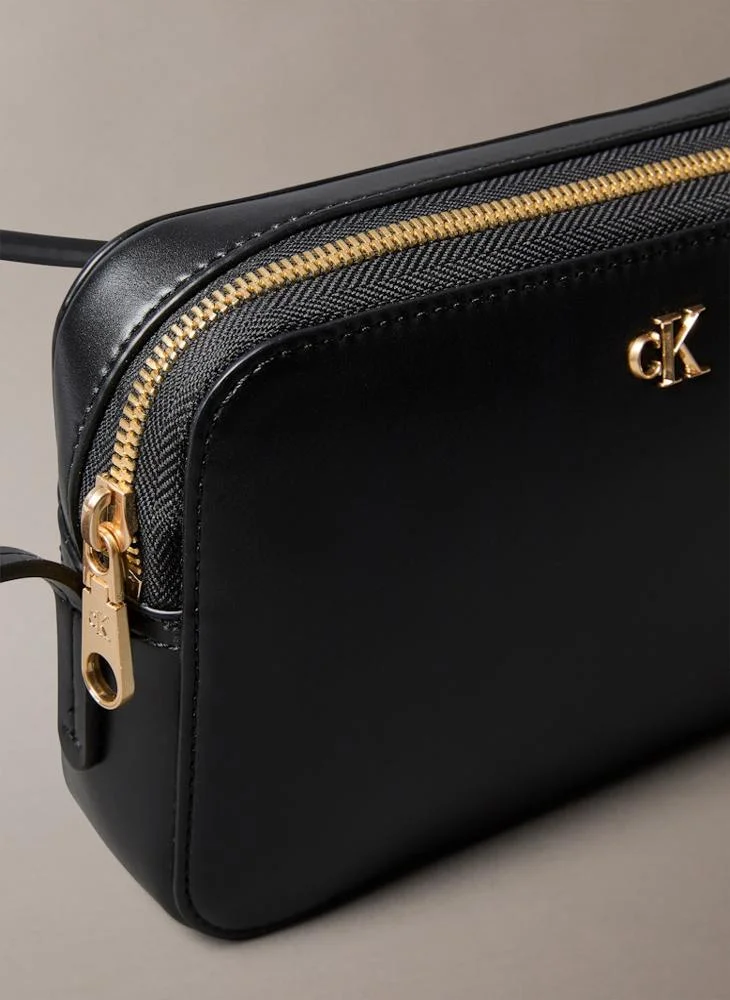 Calvin Klein Black Logo Detail Zip Through Crossbody for Women | Best Price UAE